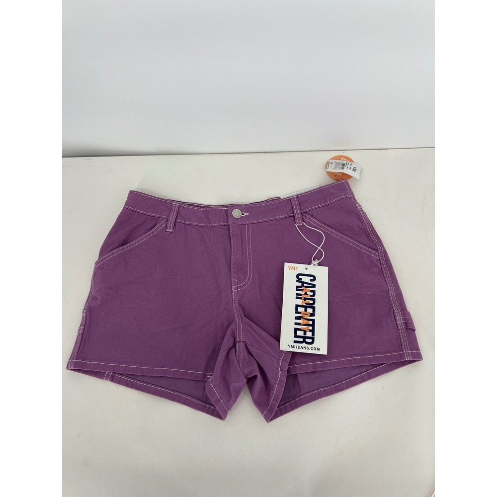 YMI Carpenter Shorts Mid Rise Purple Denim Casual Everyday Size 7‎